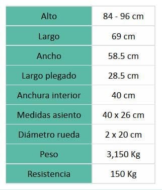 Foto 3 Andador de aluminio con ruedas y asiento 