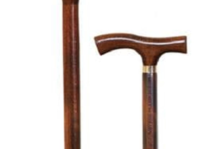 Muletilla de haya con puño de madera