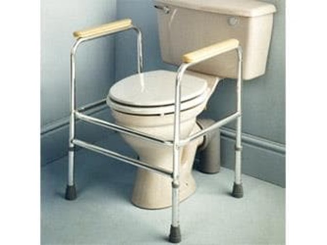 Reposabrazos auxiliares de WC de aluminio