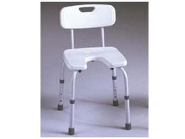 Silla con respaldo y asiento en "U"